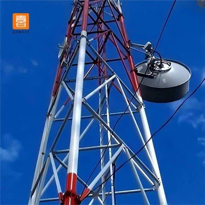 Guyed Hlau Galvanized Tubular Steel Telecommunication Ntauwd